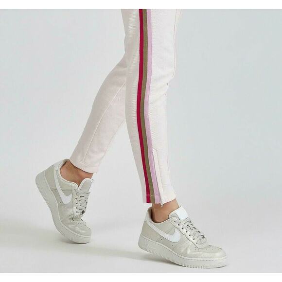 Bandier X Twenty Olympic Mesh Track Pants Petal Pink Stripe Womens Size Medium - Picture 6 of 8